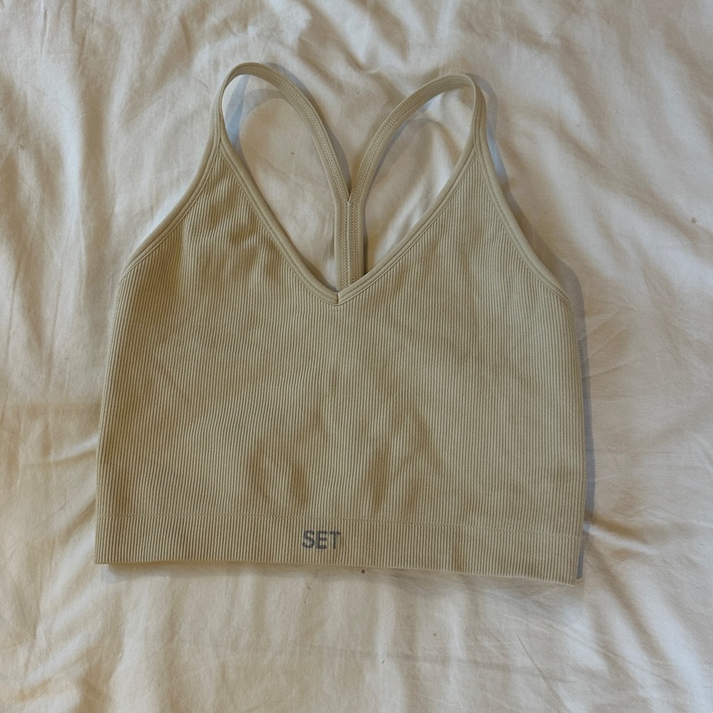 Set Active Ribbed V Bra Stardust